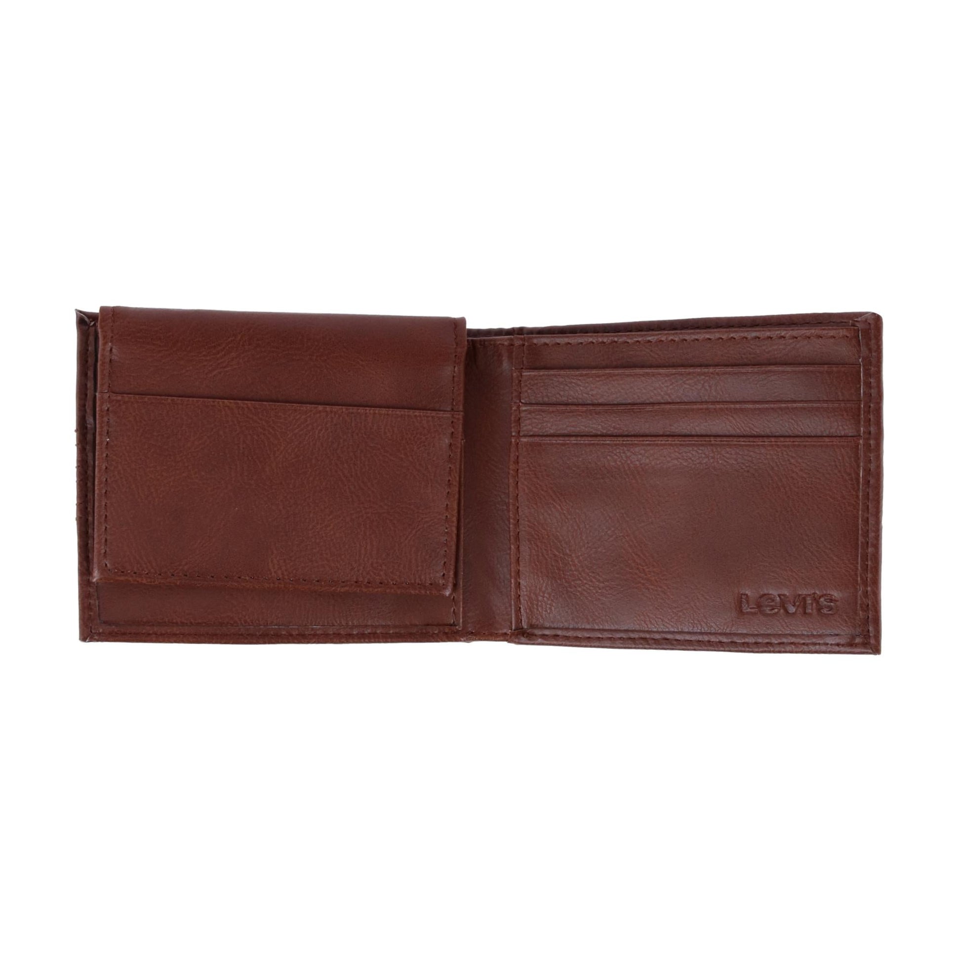 Levis Men's Leather Bifold Wallet - Tan