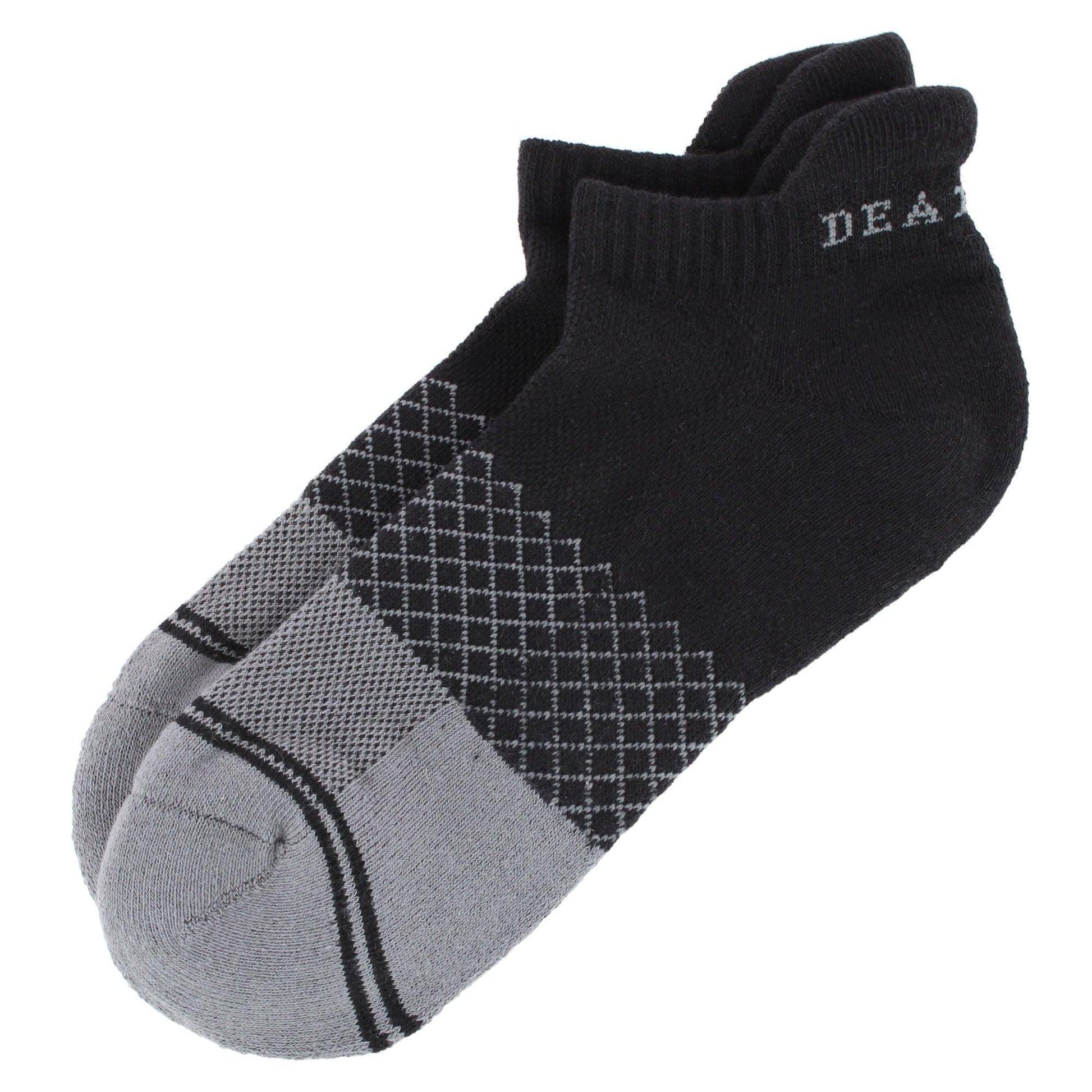 Dead Soxy Men's Cushioned Footbed Cozy Ankle Socks (1 Pair) - Black