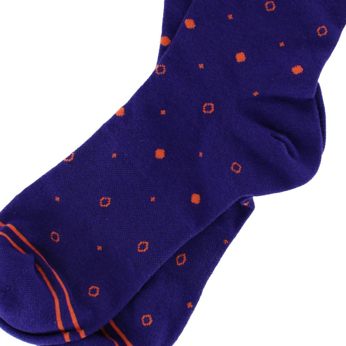 Dead Soxy Men's Birdseye Mid-Calf Premium Novelty Dress Socks (1 Pair) - Purple