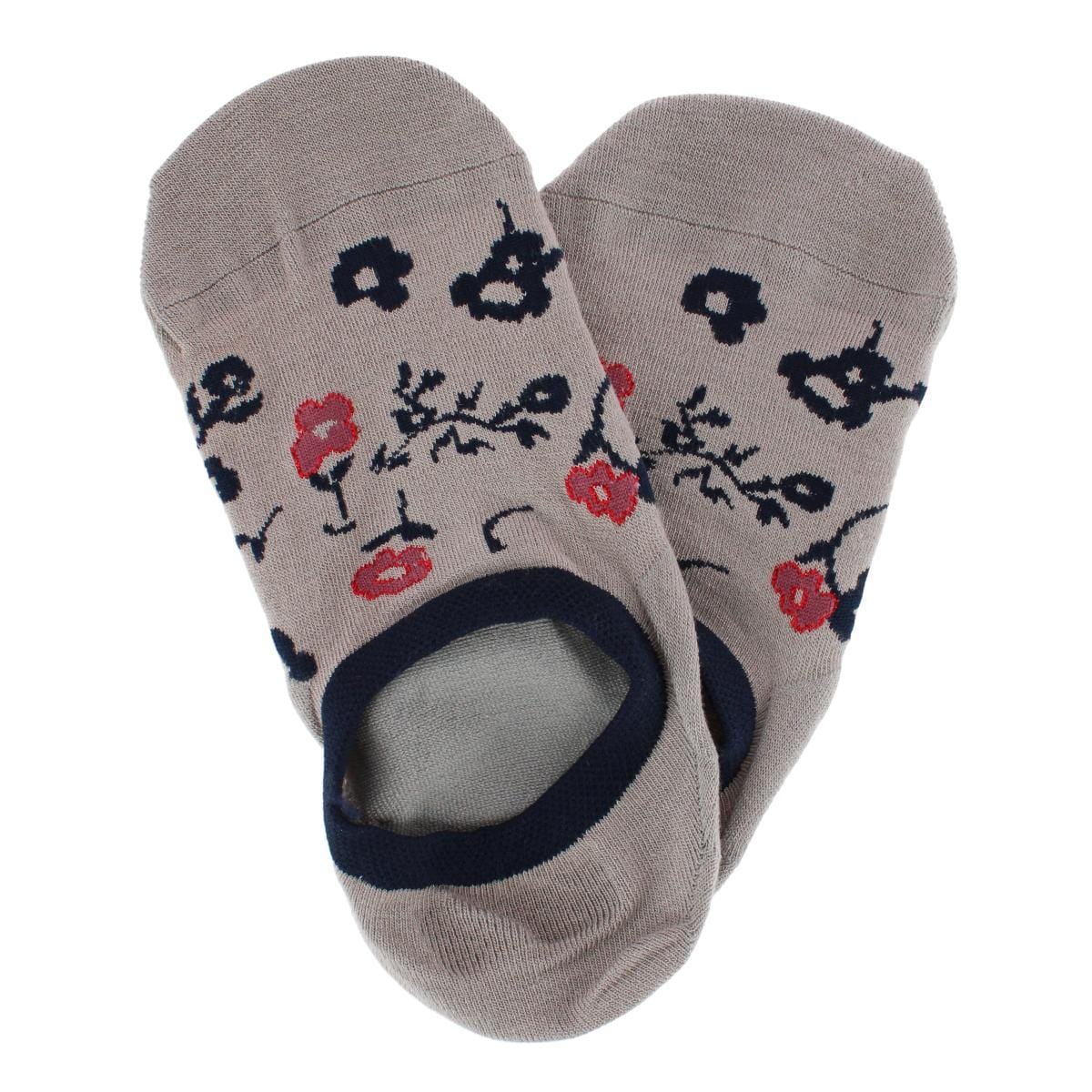 Dead Soxy Men's Summer Floral No-Show Premium Novelty Socks (1 Pair) - Tan