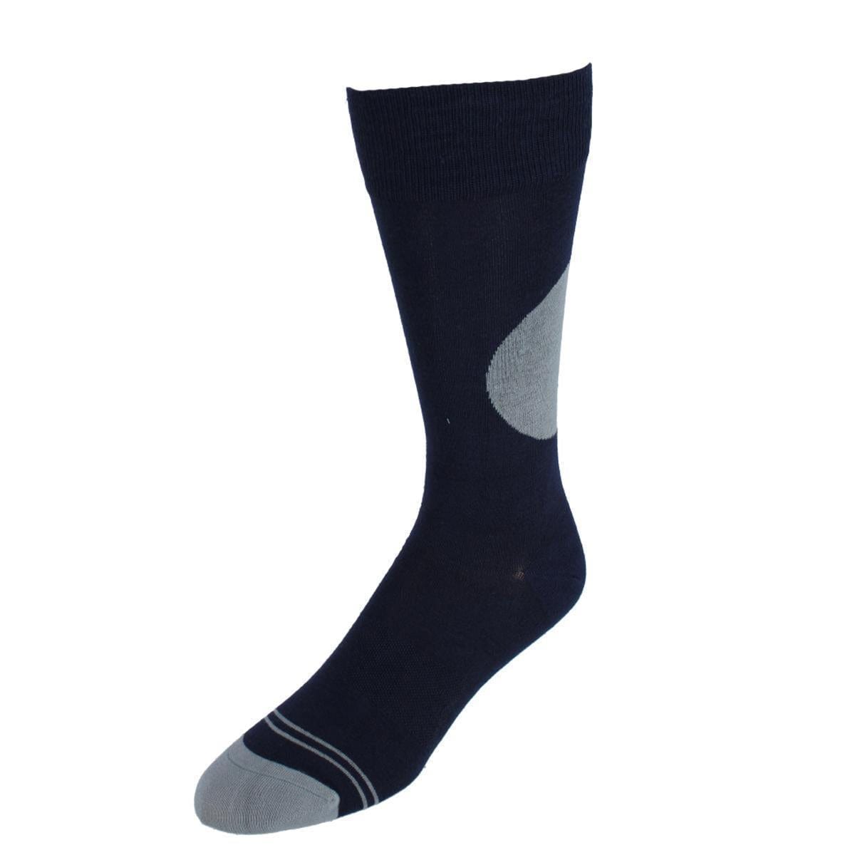 Dead Soxy Men's Circle Patch Mid-Calf Premium Novelty Dress Socks (1 Pair) - Men's Circle Patch Mid-Calf Premium Novelty Dress Socks (1 Pair)