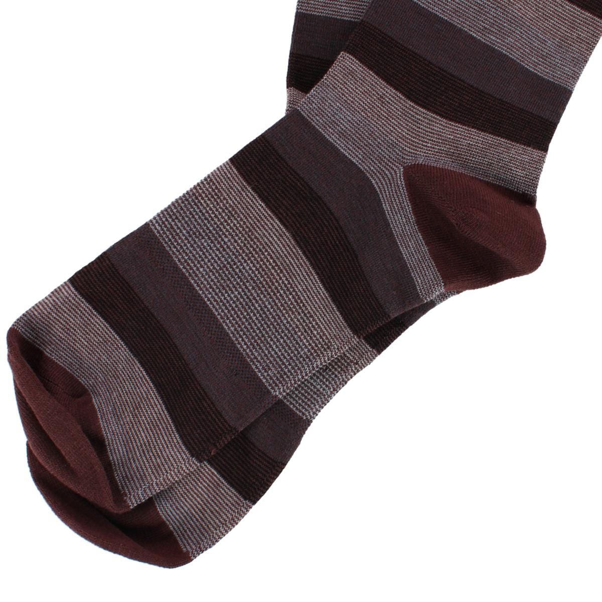 Dead Soxy Men's Thick Stripe Mid-Calf Premium Novelty Dress Socks (1 Pair) - Multiple