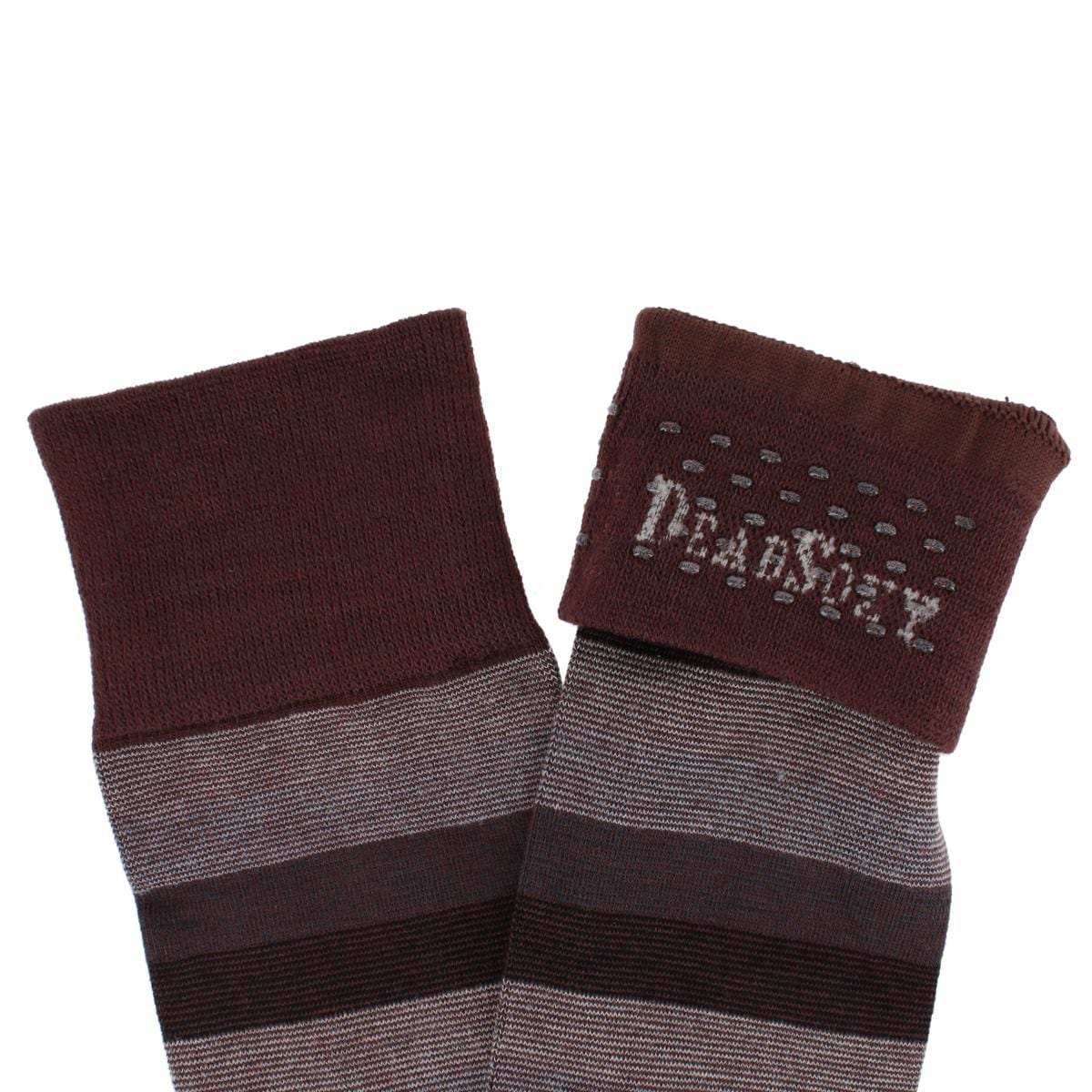 Dead Soxy Men's Thick Stripe Mid-Calf Premium Novelty Dress Socks (1 Pair) - Multiple