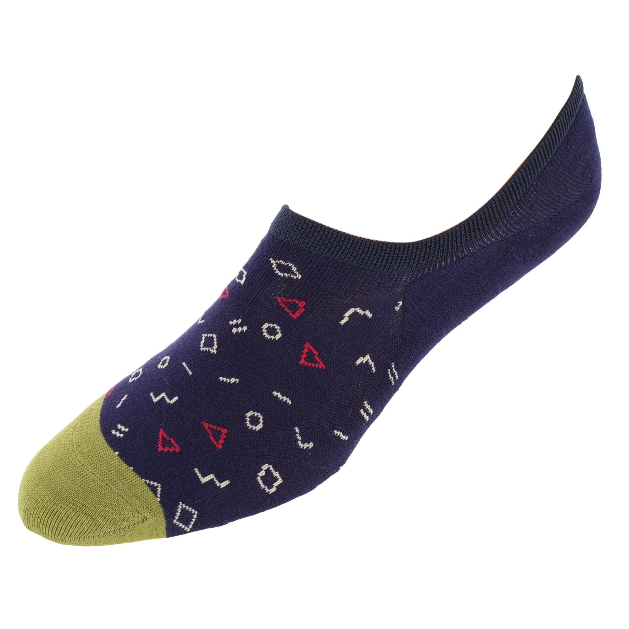 Dead Soxy Men's Distinct No-Show Premium Novelty Socks (1 Pair) - Dark Blue