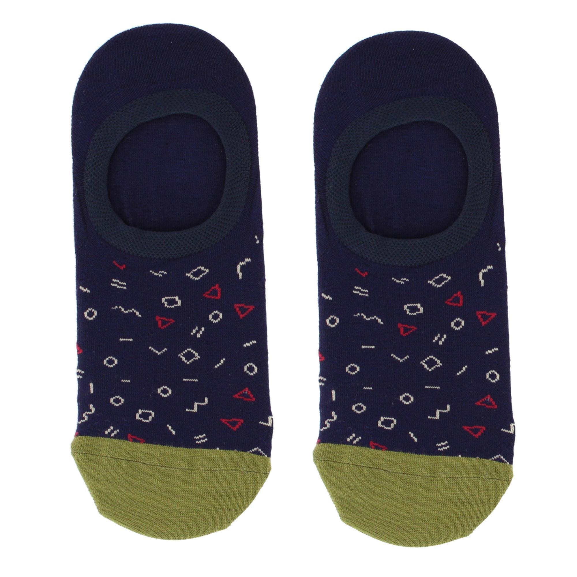 Dead Soxy Men's Distinct No-Show Premium Novelty Socks (1 Pair) - Dark Blue