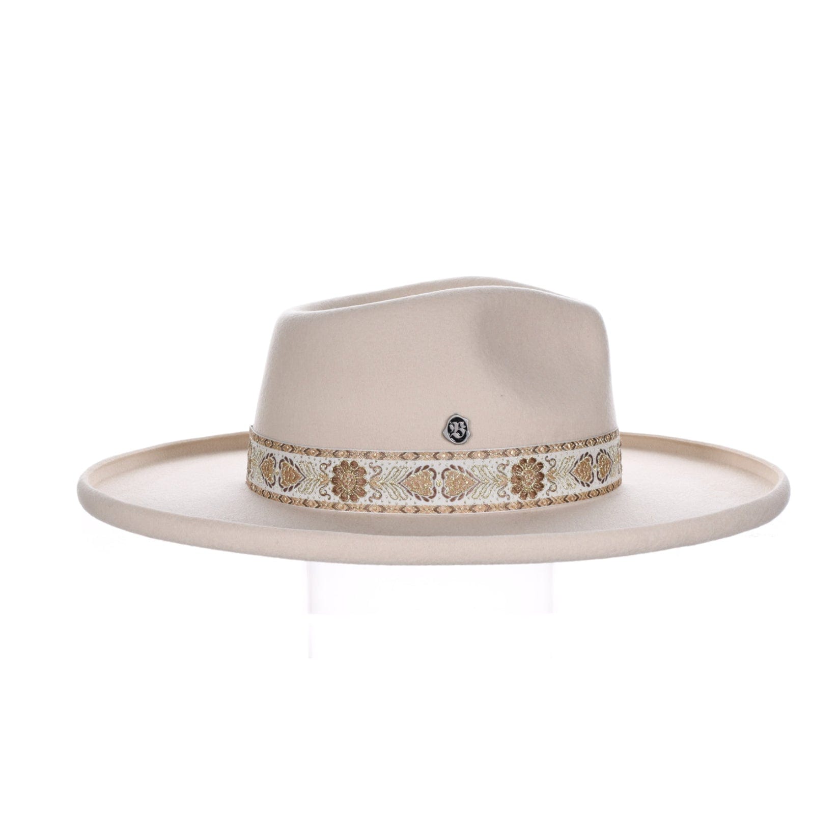 Biltmore Vintage Couture Women's Darlin Wool Felt Teardrop Fedora - Bone