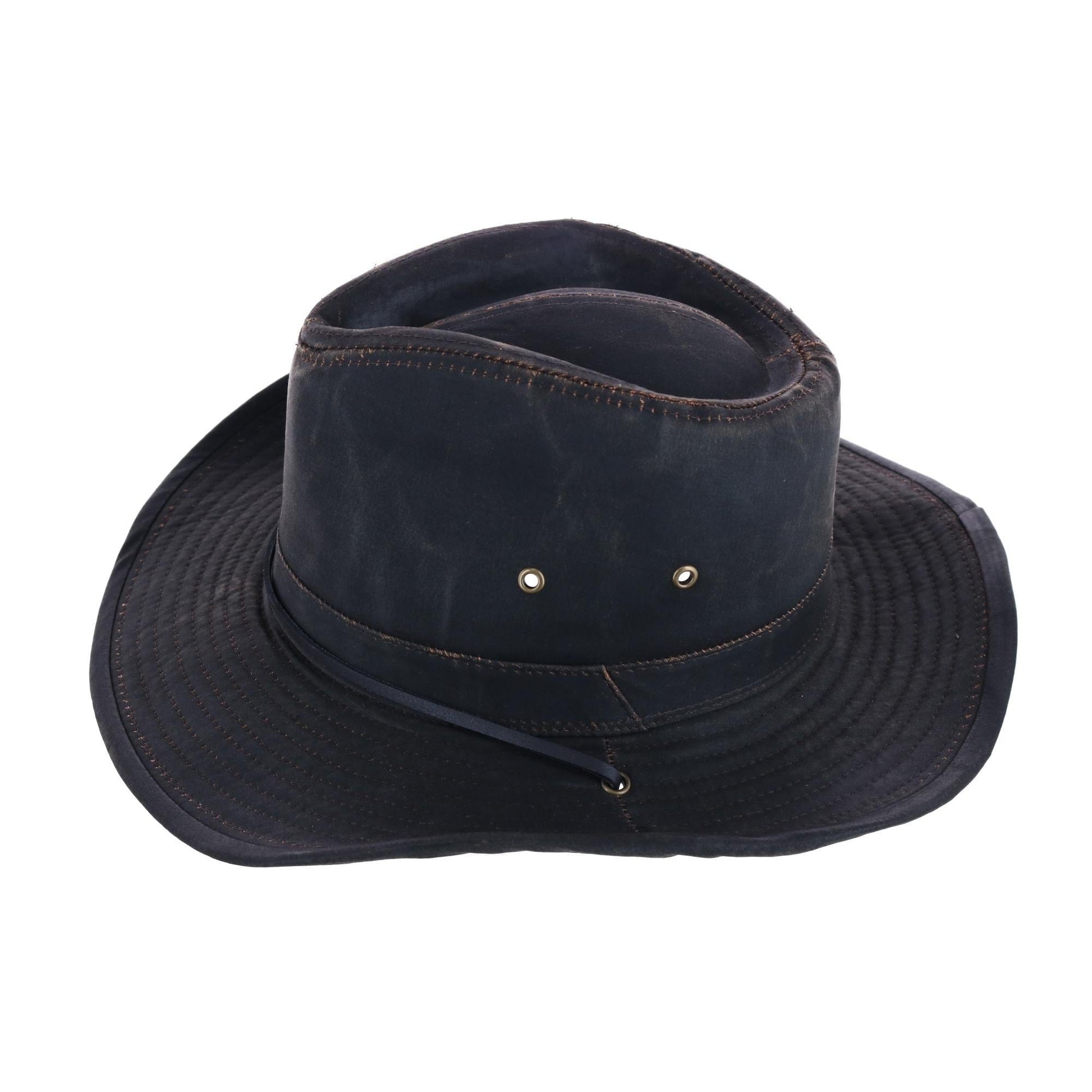 Dorfman Pacific Men's Boondocks Weathered Outback Hat - Brown