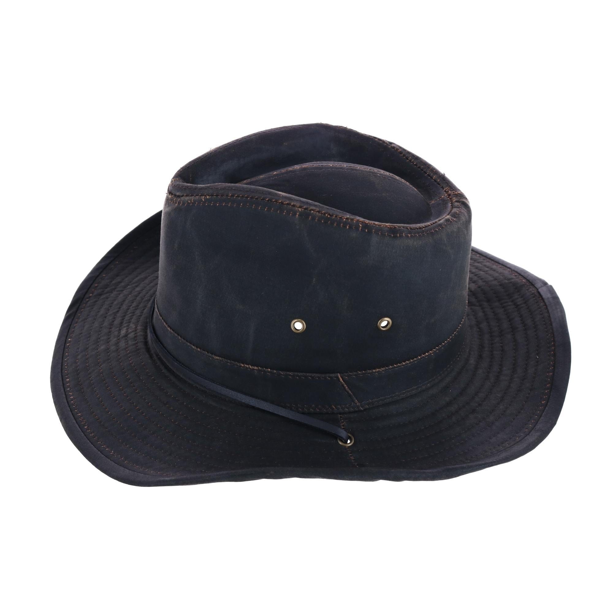 Dorfman Pacific Men's Boondocks Weathered Outback Hat - Brown