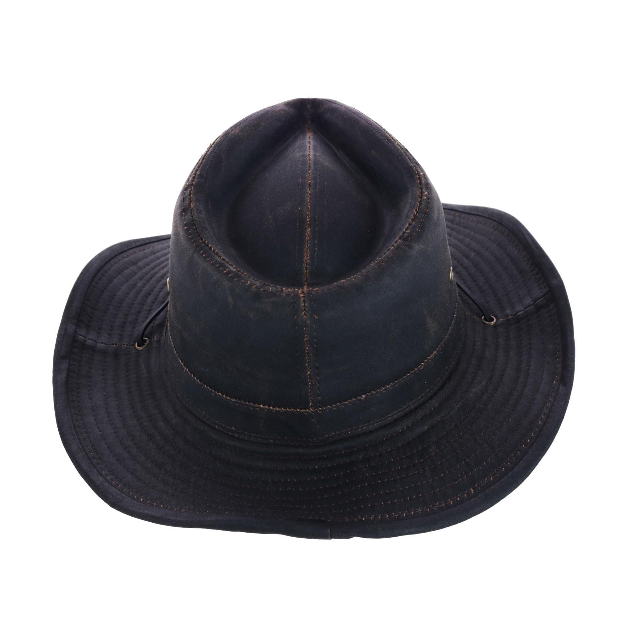 Dorfman Pacific Men's Boondocks Weathered Outback Hat - Brown