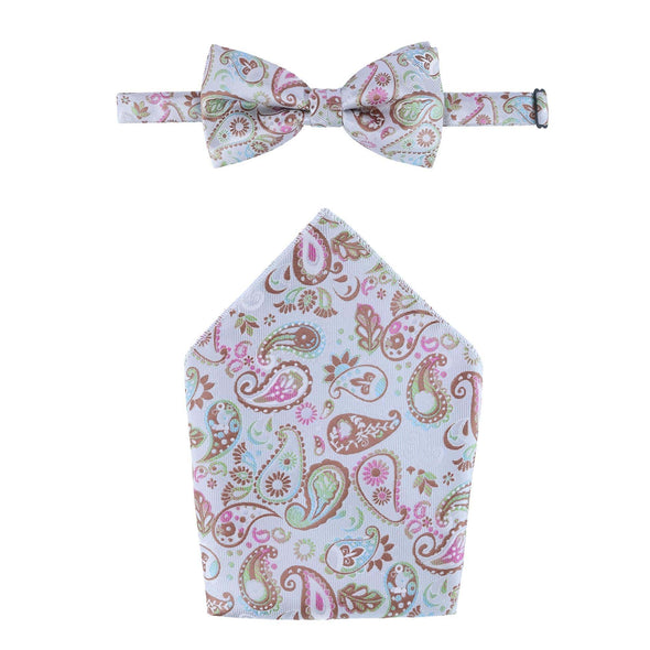 Men's Swirl Bow Tie and Pocket Square