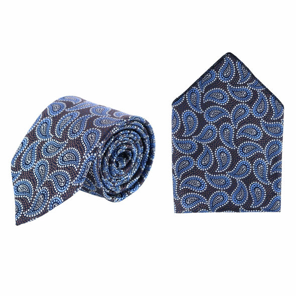 Men's Classic Paisley Tie and Pocket Square