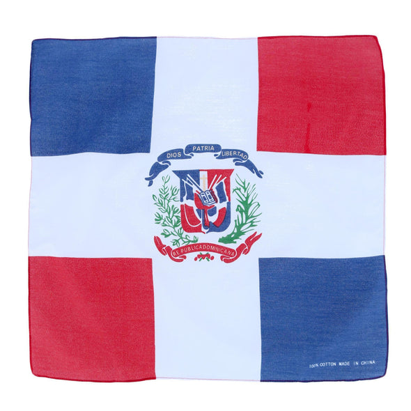 Cotton Dominican Republic Flag Bandana Set (Pack of 12)