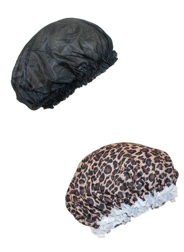 Women's Satin Hair Roller Sleep Cap Cover (2 Pack)