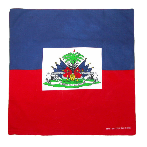 Cotton Haitian Flag Bandana Set (Pack of 12)