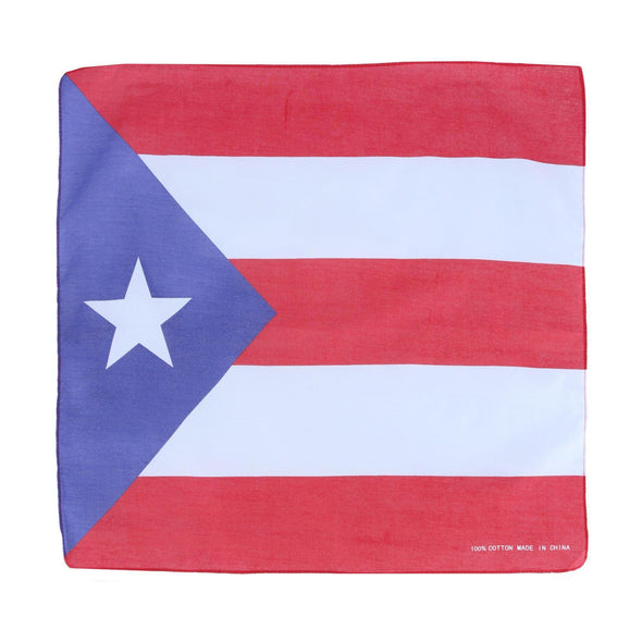 Cottom Puerto Rico Flag Bandana Set (Pack of 12)