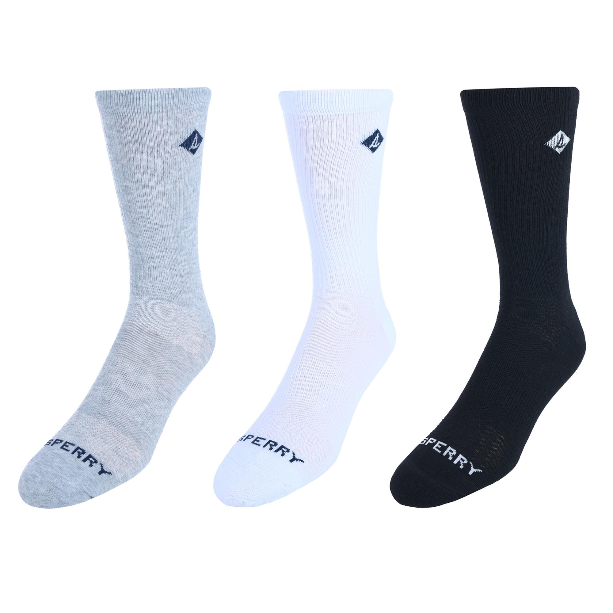 Sperry Men's Super Comfort Sneaker Crew Socks (Pack of 3) - Men's Super Comfort Sneaker Crew Socks (Pack of 3)