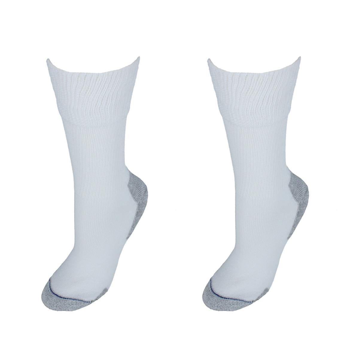 Dr. Scholl's Women's Advanced Relief Crew Socks (2 Pair) - White