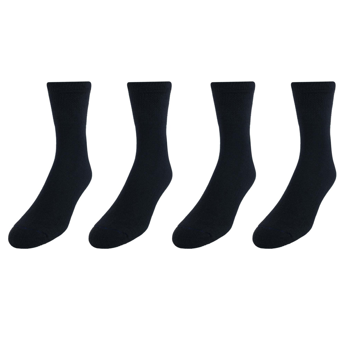 Dr Scholls Men's Big and Tall Circulatory Quarter Socks (4 Pair Pack) - Black