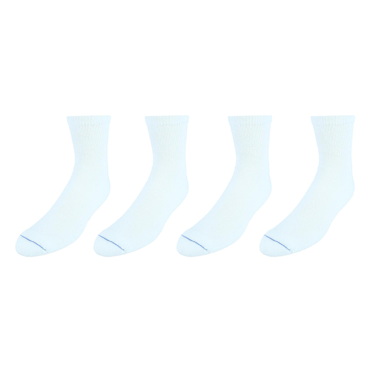 Dr Scholls Men's Big and Tall Circulatory Quarter Socks (4 Pair Pack) - White