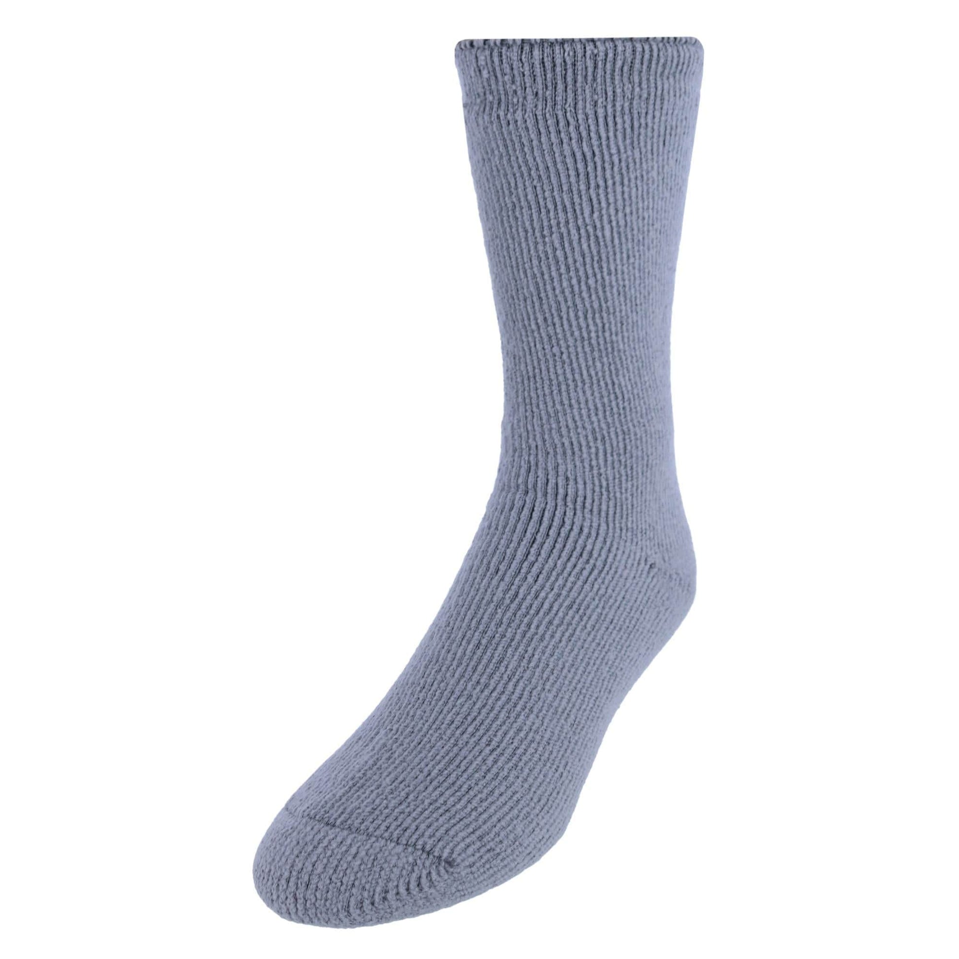 Dr. Scholl's Men's Ultimate Cozy Gripper Crew Slipper Socks (2 Pack) - Gray