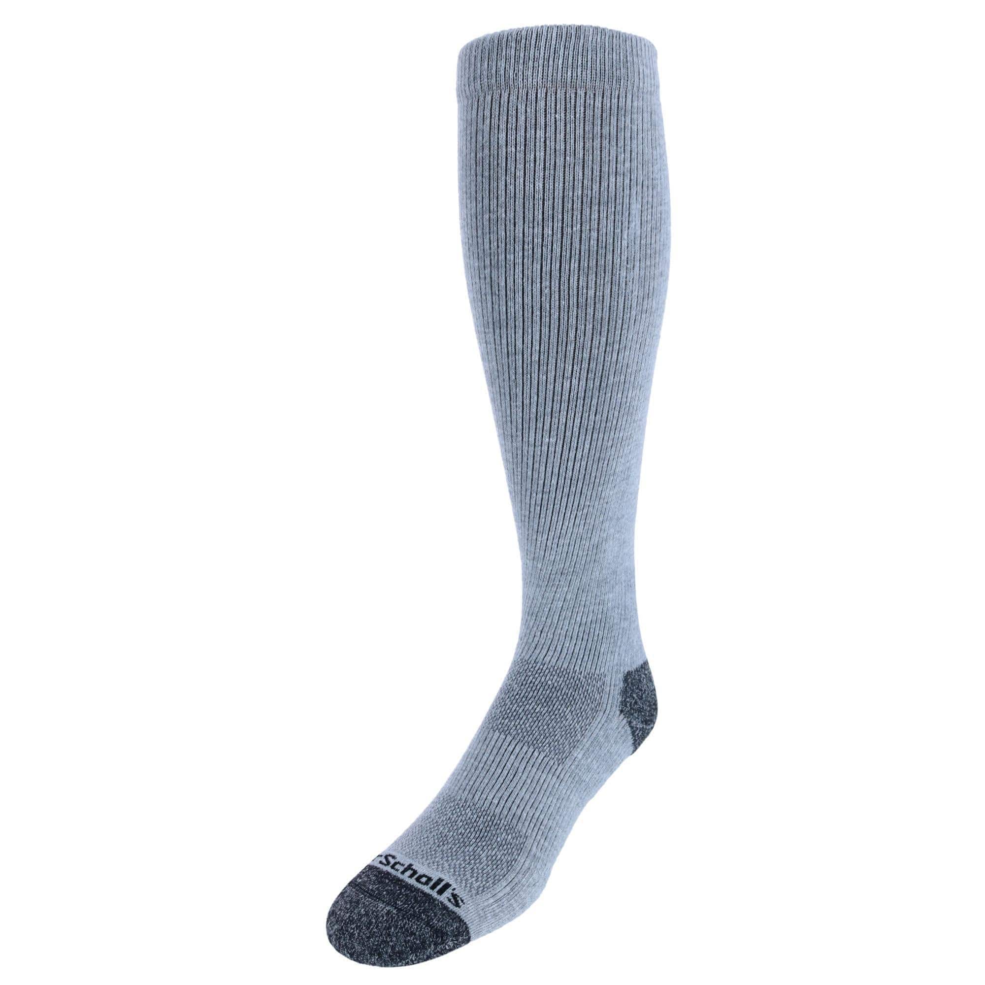 Dr. Scholl's Men's Over The Calf Compression Work Sock (1 Pair) - Gray