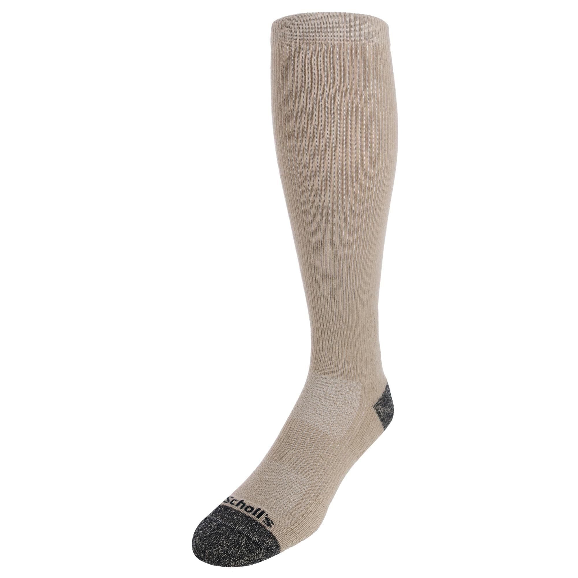 Dr. Scholl's Men's Over The Calf Compression Work Sock (1 Pair) - Khaki