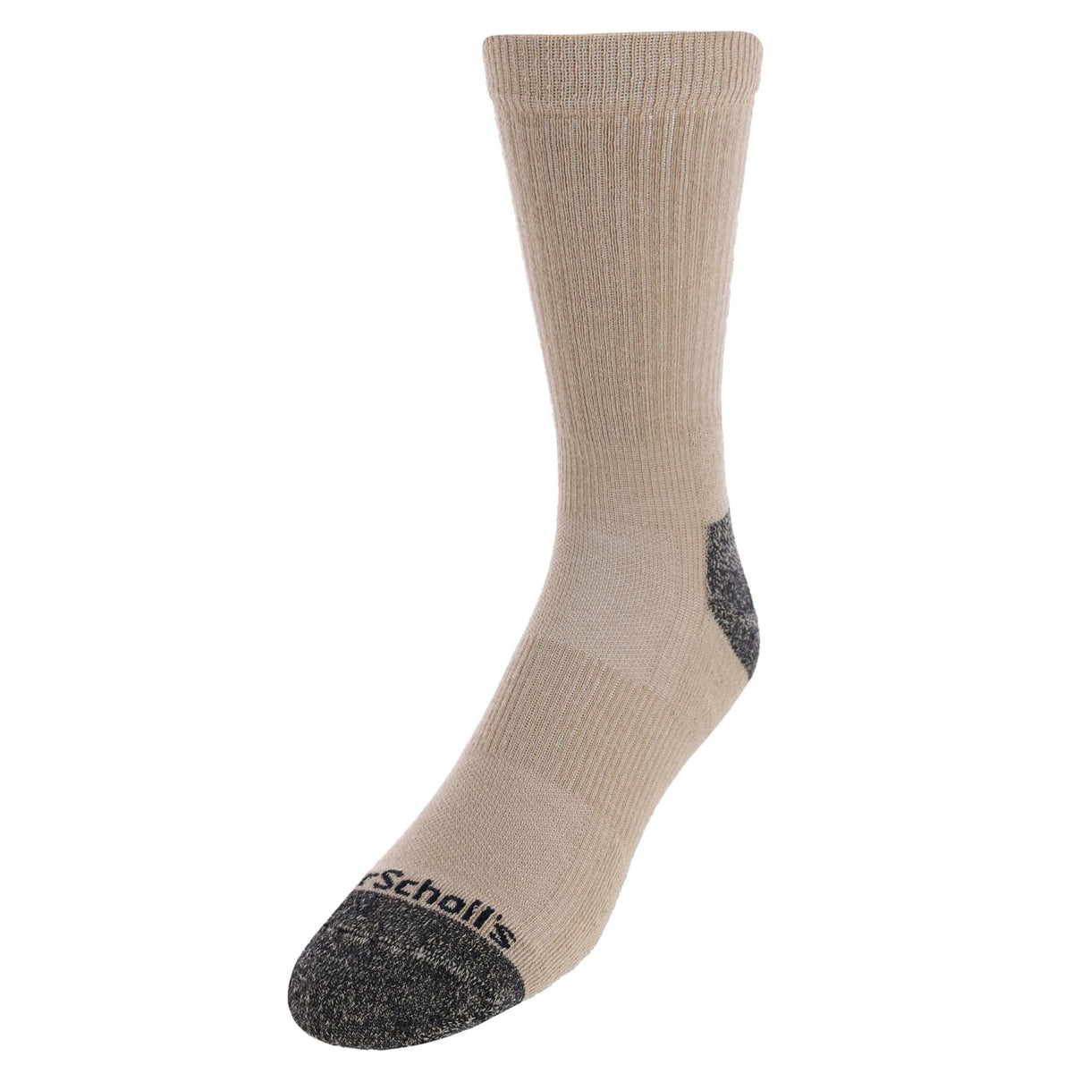 Dr. Scholl's Men's Crew Compression Work Socks (2 Pair Pack) - Khaki