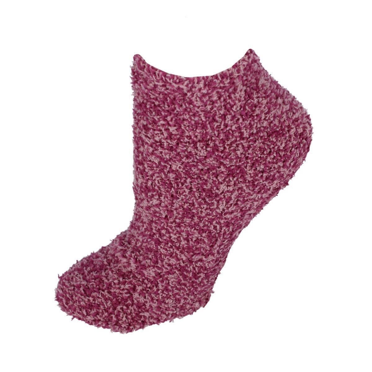 Dr. Scholl's Women's Fuzzy Spa Low Cut Socks (2 Pair) - Pink and Blue