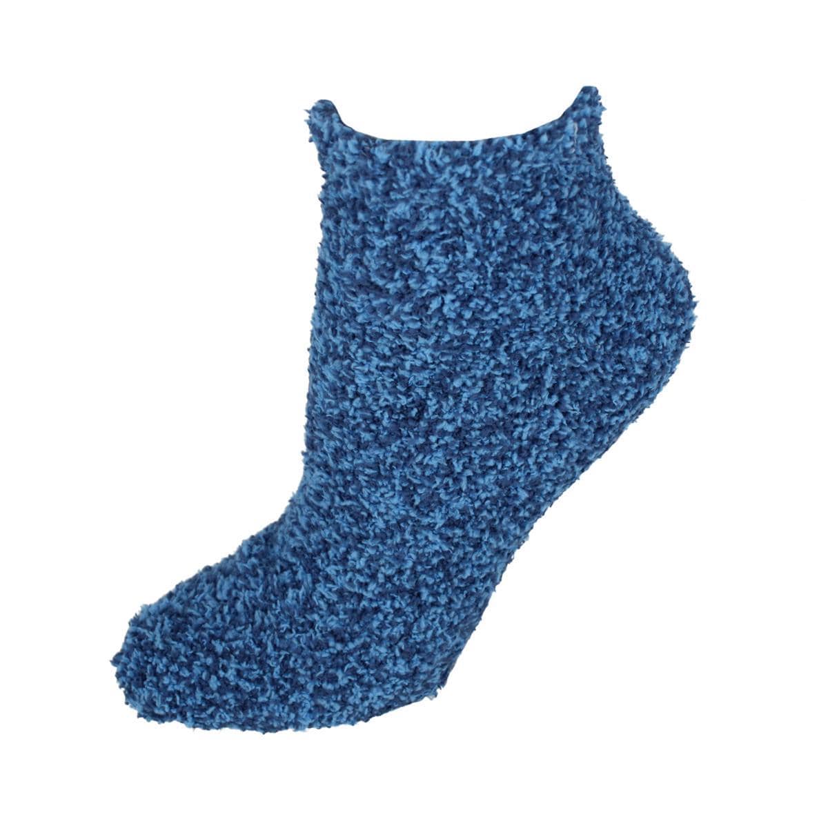 Dr. Scholl's Women's Fuzzy Spa Low Cut Socks (2 Pair) - Pink and Blue