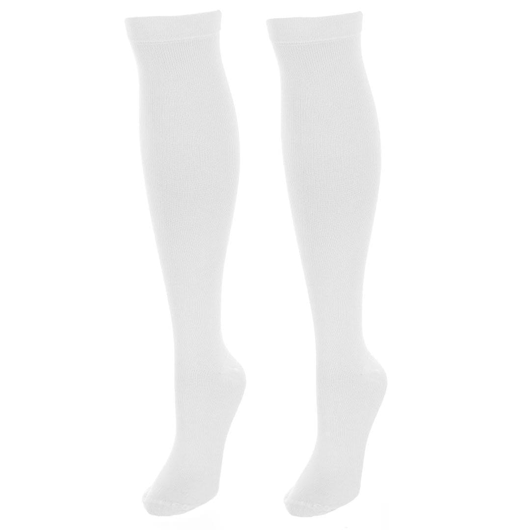 Dr. Scholl's Women's Plus Size Solid Knee High Compression Socks (1 Pair) - White