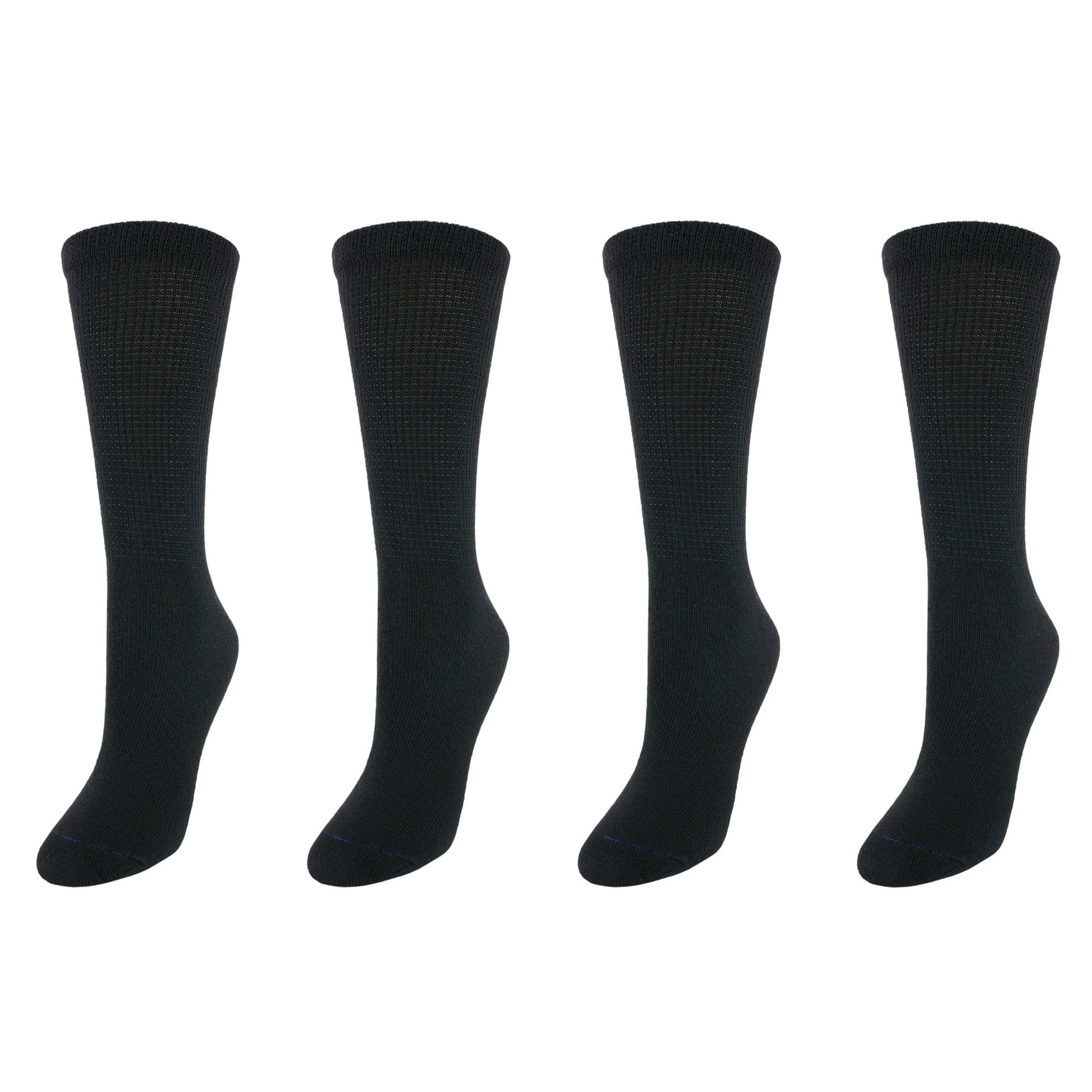 Dr Scholls Women's Diabetes & Circulatory Crew Socks (4 Pair Pack) - Black