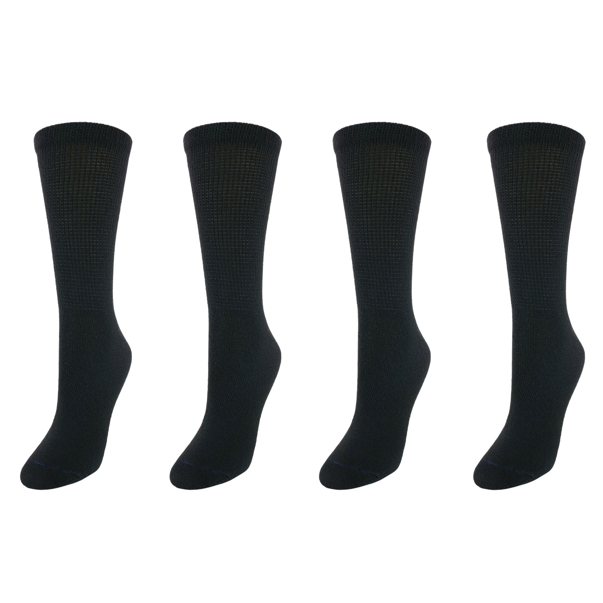 Dr Scholls Women's Diabetes & Circulatory Crew Socks (4 Pair Pack) - Black
