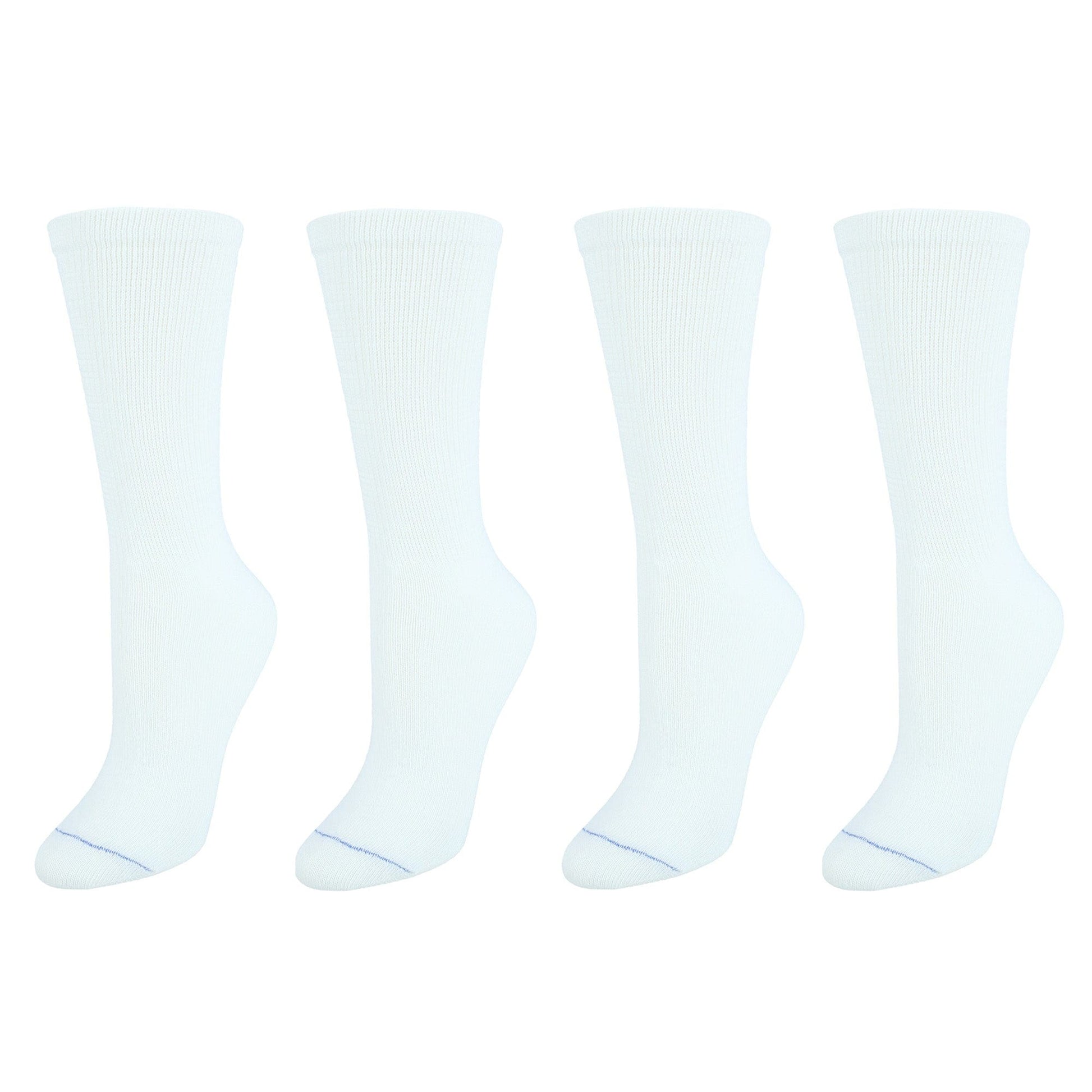 Dr Scholls Women's Diabetes & Circulatory Crew Socks (4 Pair Pack) - White