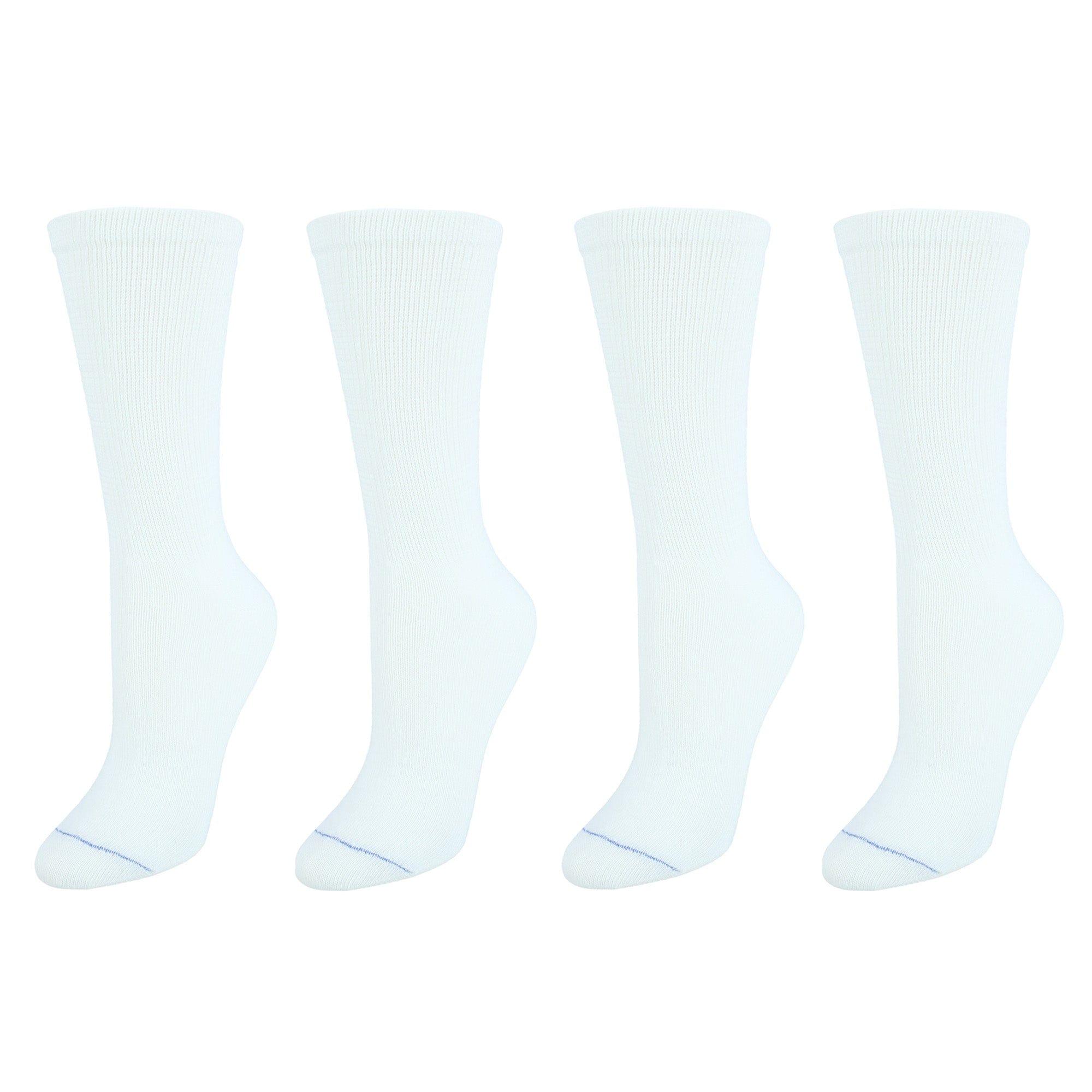 Dr Scholls Women's Diabetes & Circulatory Crew Socks (4 Pair Pack) - White
