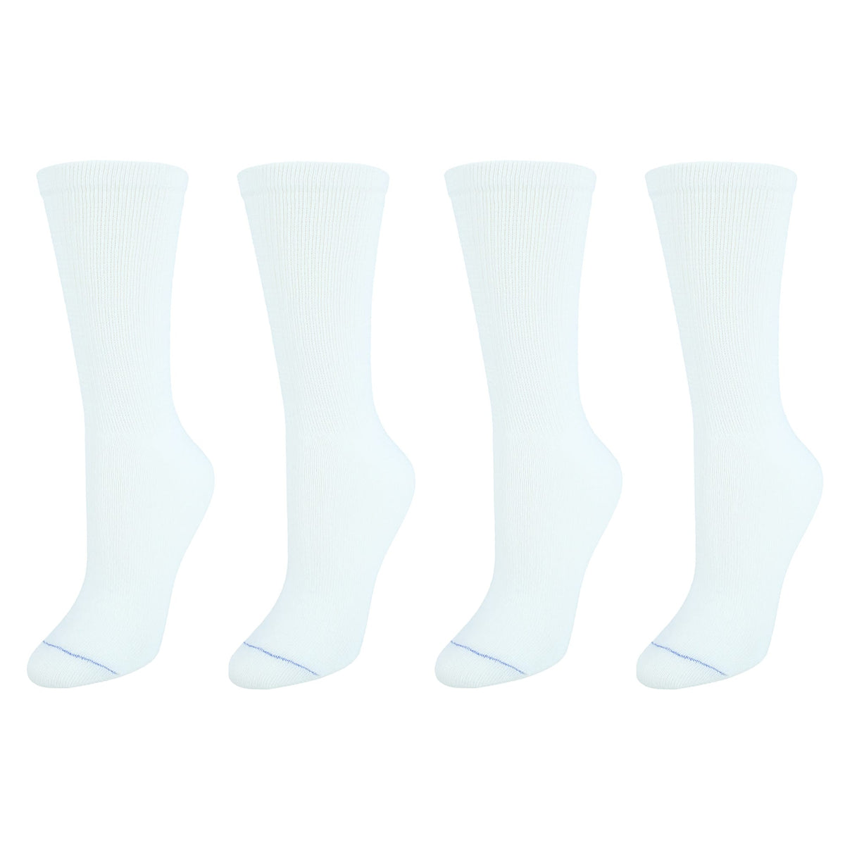 Dr Scholls Women's Plus Size Diabetes & Circulatory Crew Socks (Pack of 4) - White