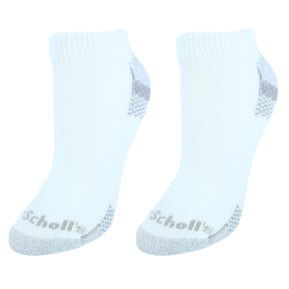 Dr Scholls Women's' Low Cut Advanced Relief Socks (2 Pair Pack) - White