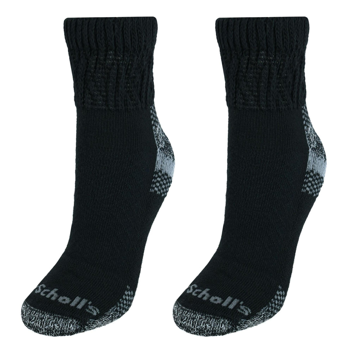 Dr Scholls Women's Ankle Advanced Relief Socks (2 Pair Pack) - Black