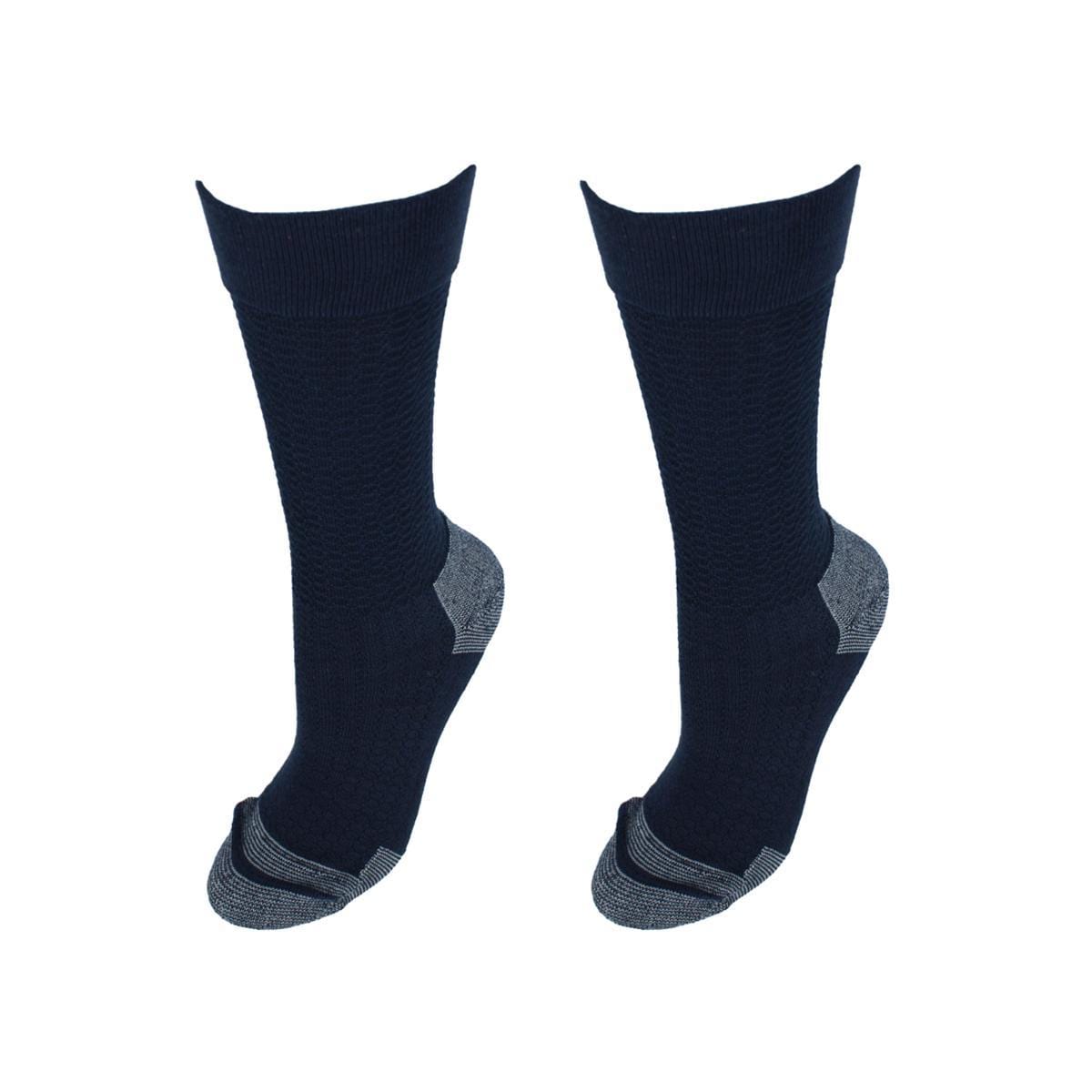 Dr. Scholl's Women's Amercian Lifestyle Advanced Relief Crew Socks (2 Pair) - Navy