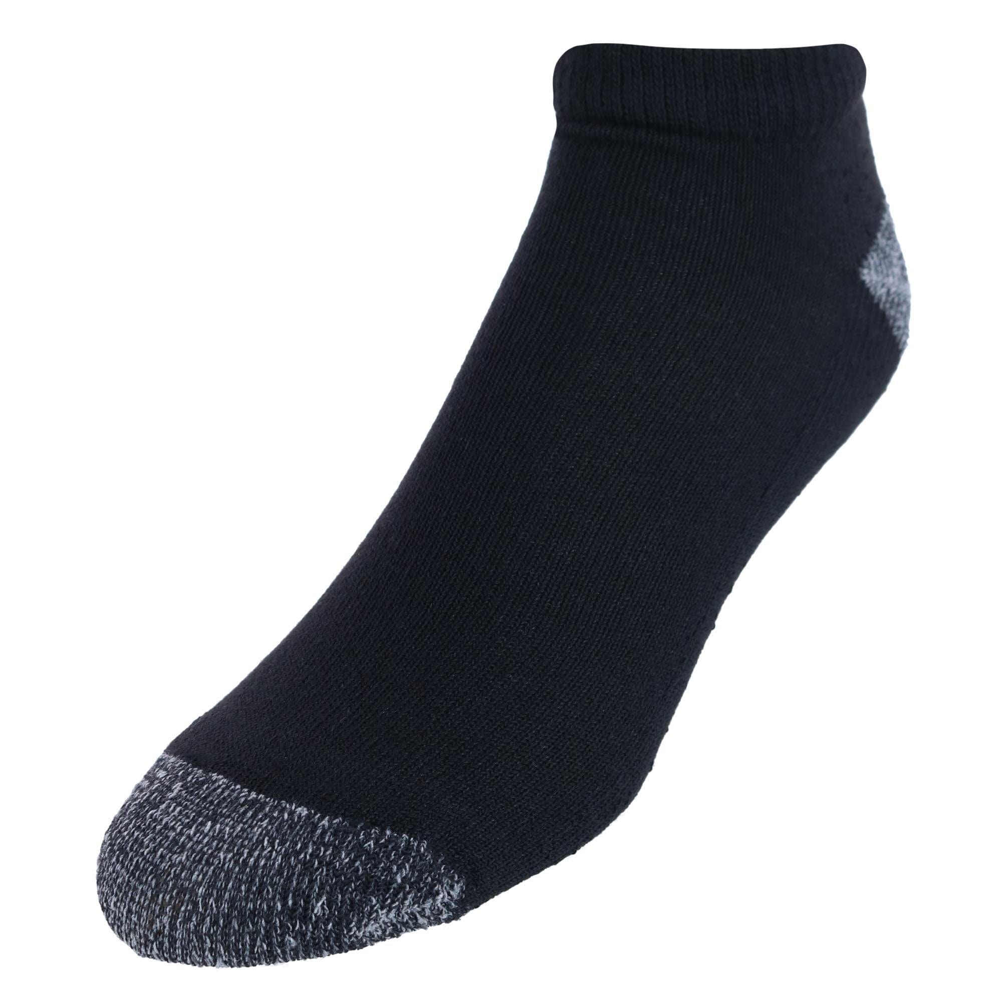 Sock Trends Men's Half Cushion Cotton Low Cut Socks (10 Pair Pack) - Black