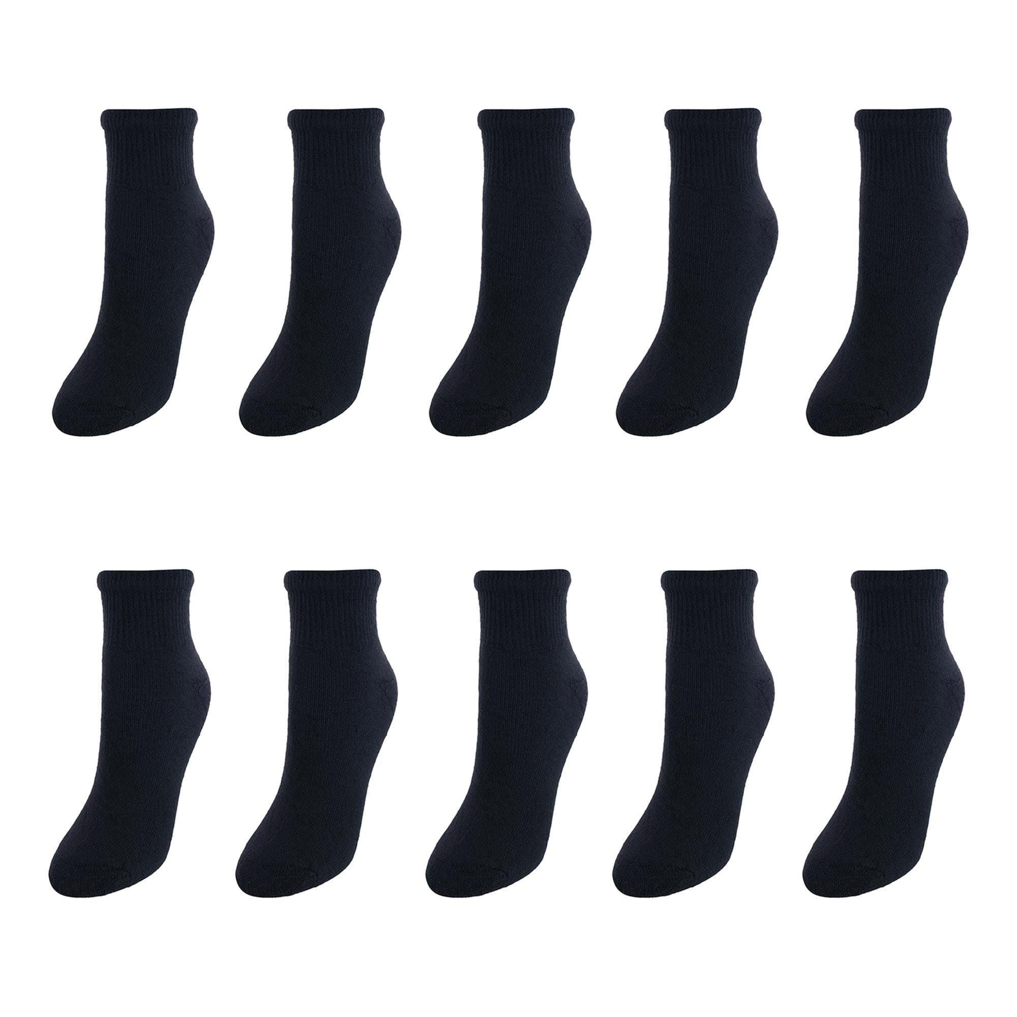 Sock Trends Women's Fully Cushioned Comfort Ankle Socks (10 Pair Pack) - Black