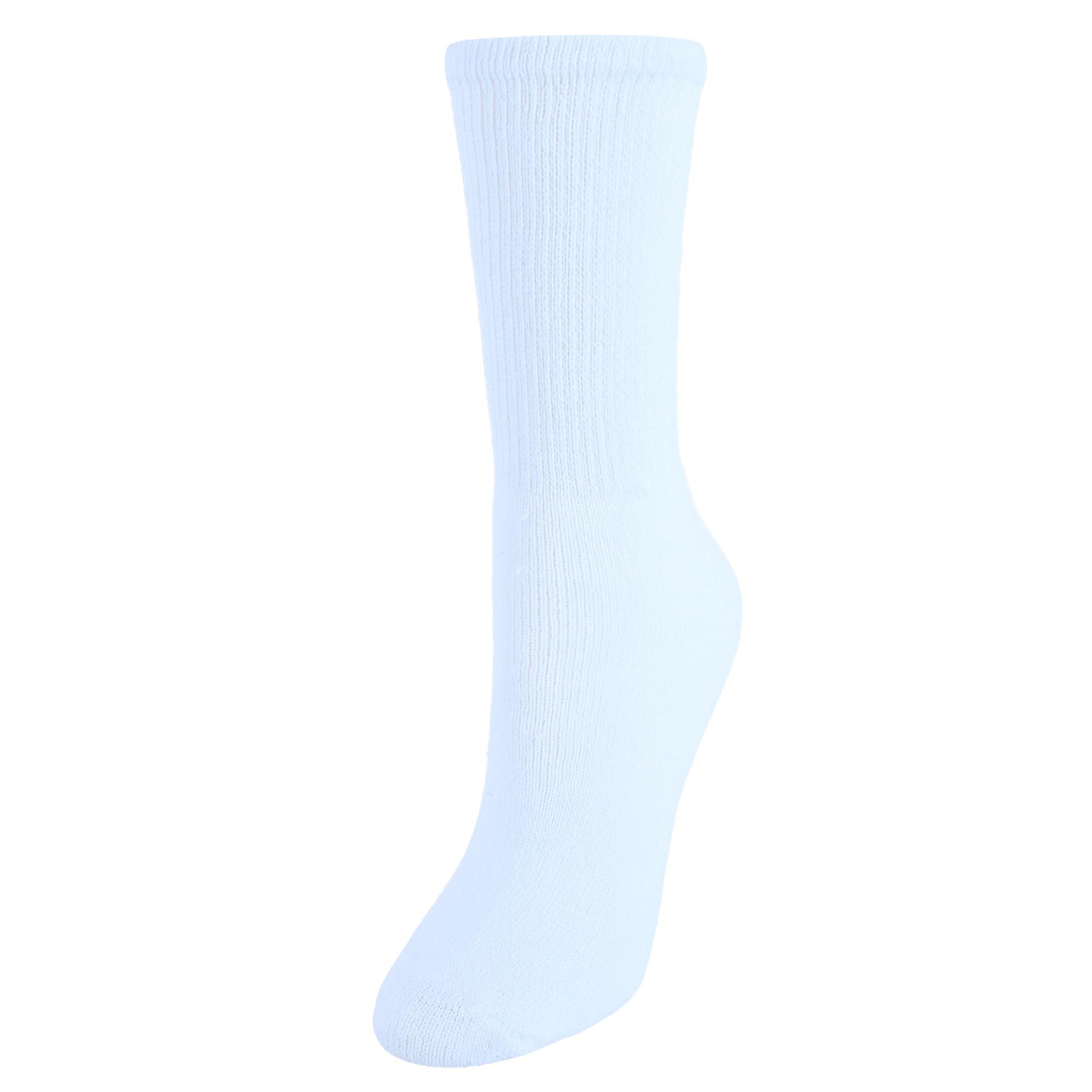Sock Trends Women's Fully Cushioned Comfort Crew Socks (10 Pair Pack) - White