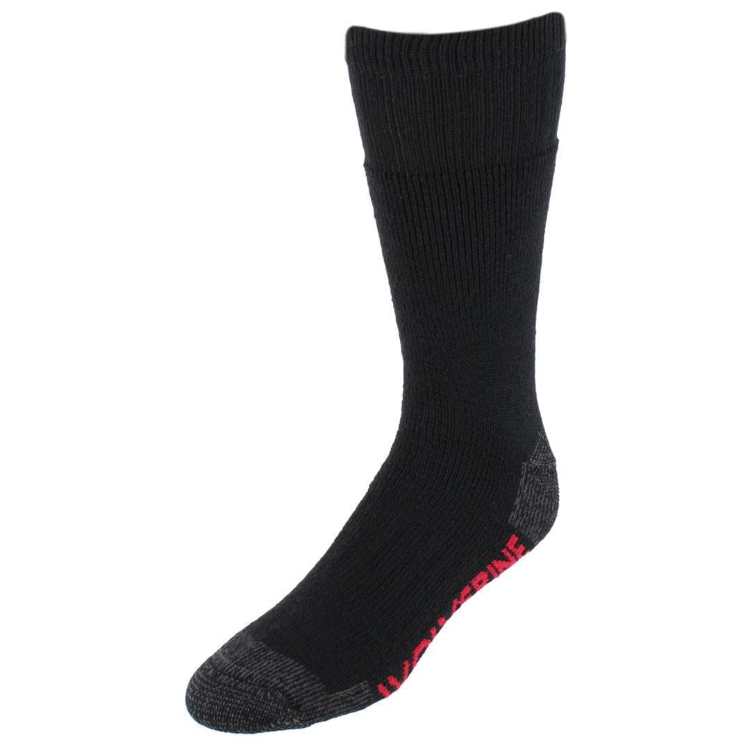 Wolverine Men's Wilderness Thermal Boot Crew Sock (4 Pair Pack) - Black Assorted
