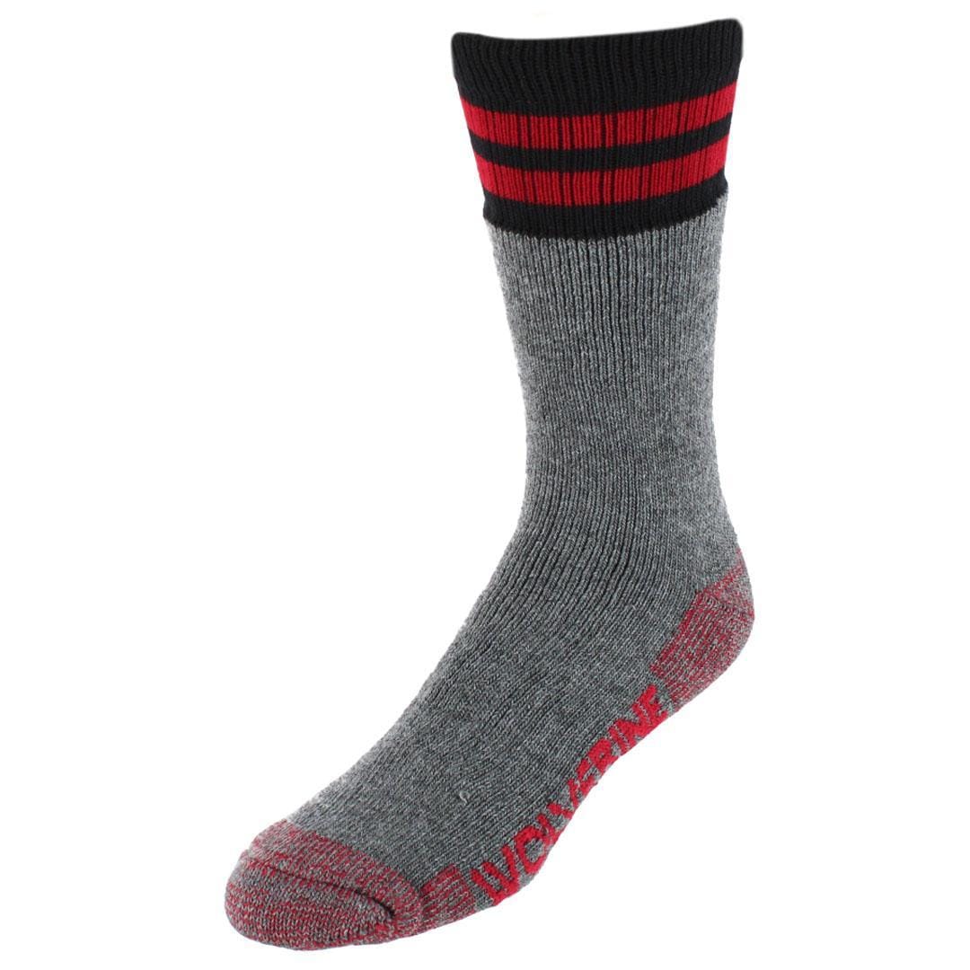 Wolverine Men's Wilderness Thermal Boot Crew Sock (4 Pair Pack) - Black Assorted