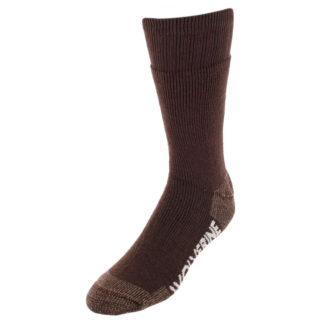 Wolverine Men's Wilderness Thermal Boot Crew Sock (4 Pair Pack) - Brown Assorted
