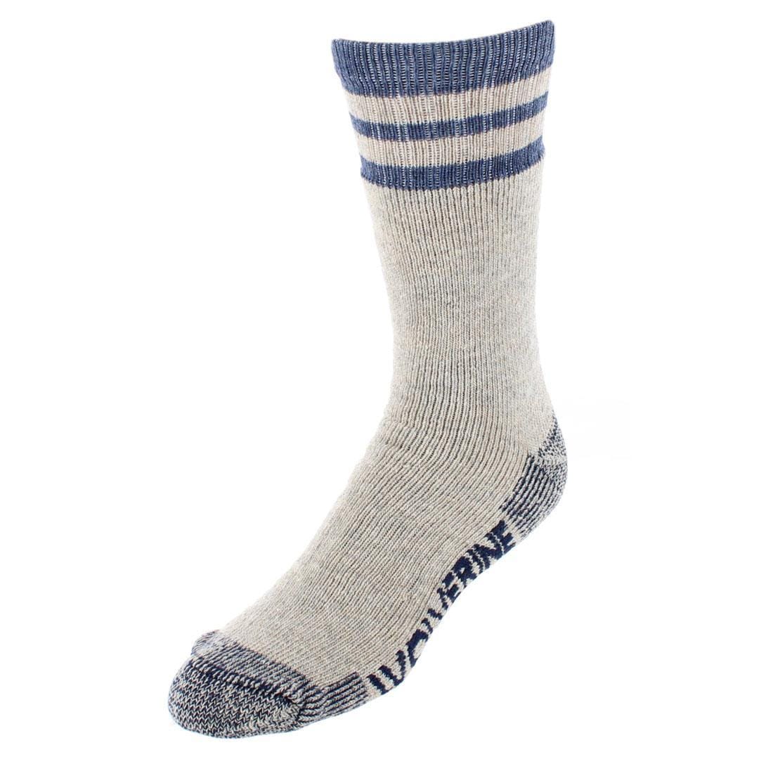 Wolverine Men's Wilderness Thermal Boot Crew Sock (4 Pair Pack) - Brown Assorted