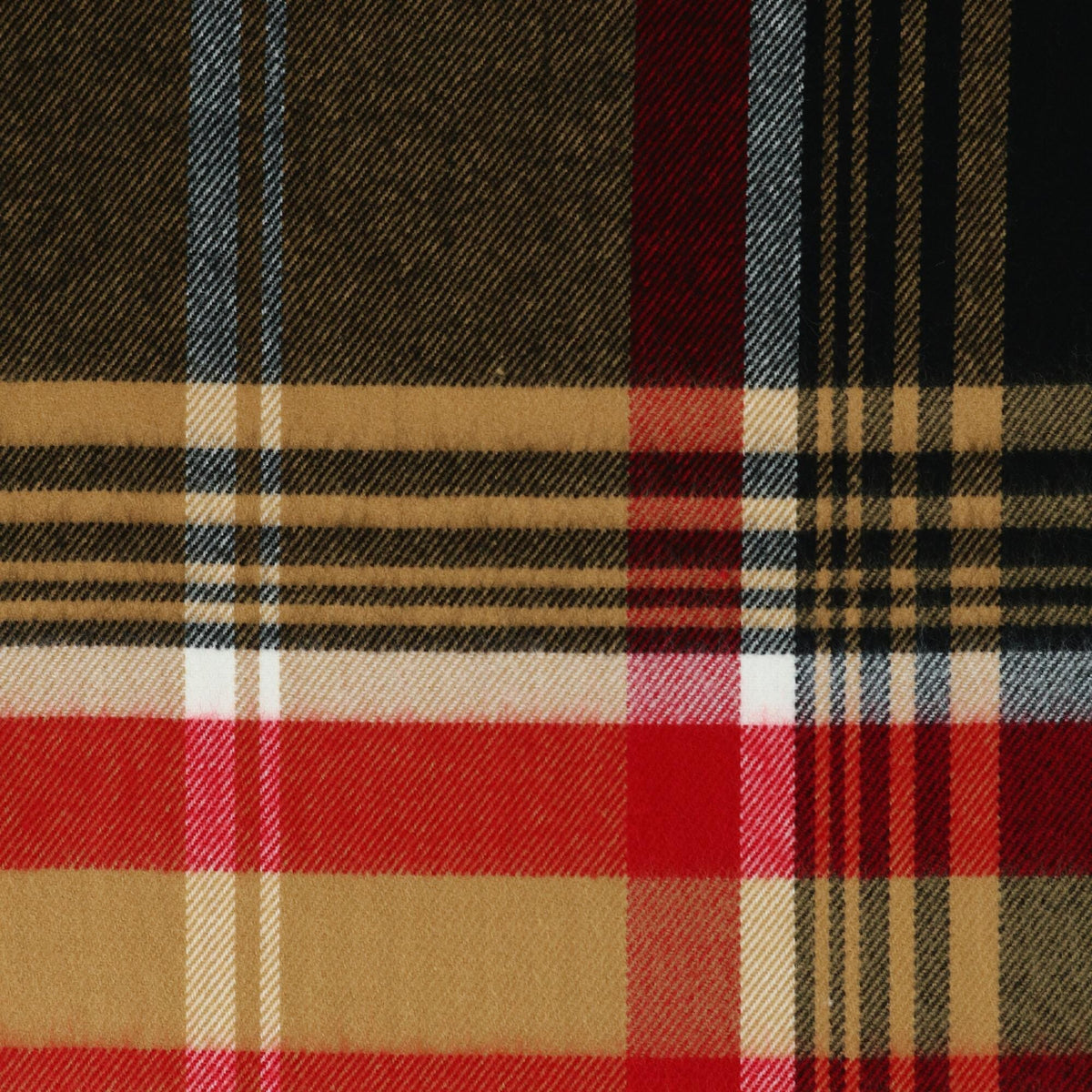 David & Young Soft Plaid Winter Scarf for Men & Women Cozy Fringe - Camel