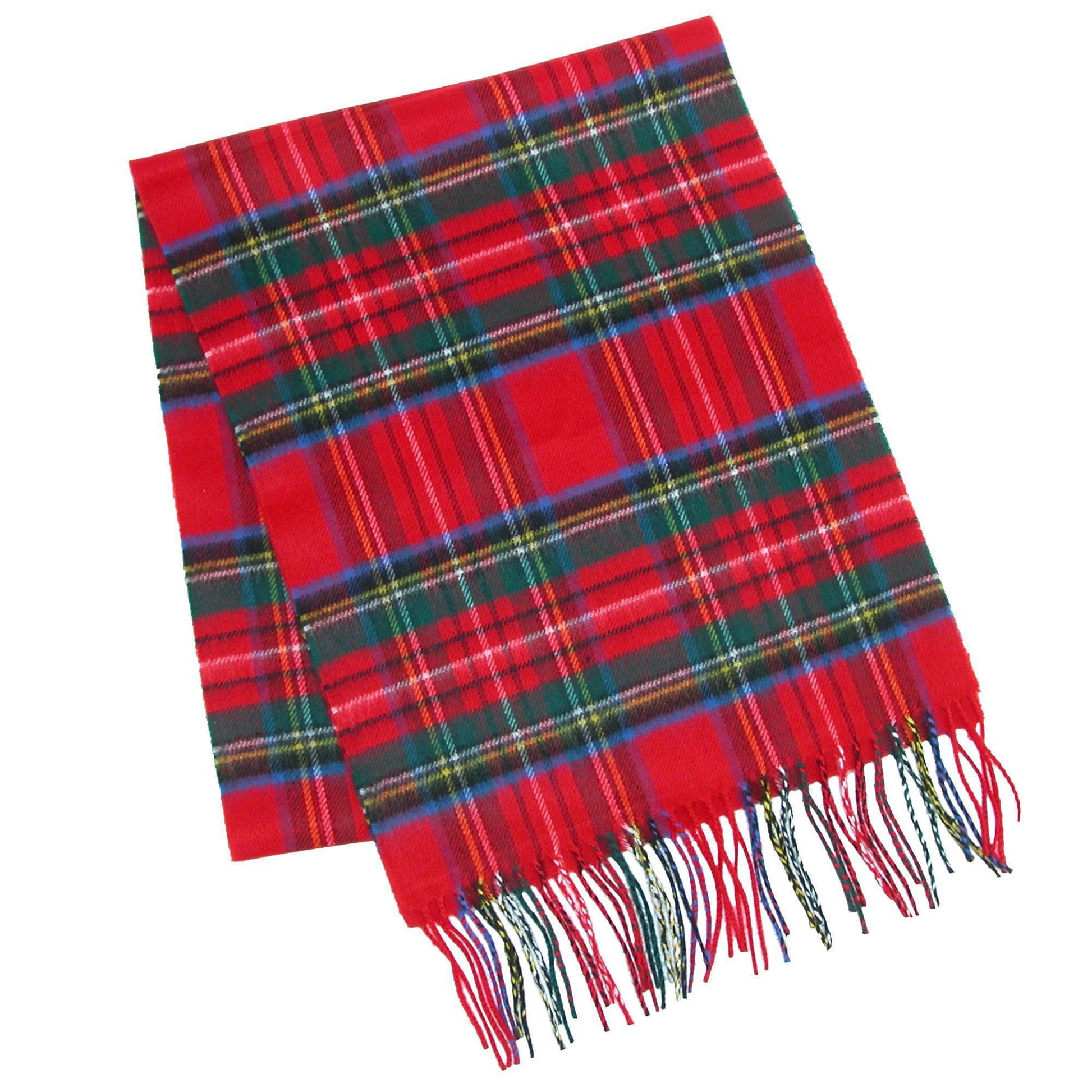David & Young Soft Plaid Winter Scarf - Red and Green