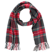 Soft Plaid Winter Scarf for Men & Women Cozy Fringe