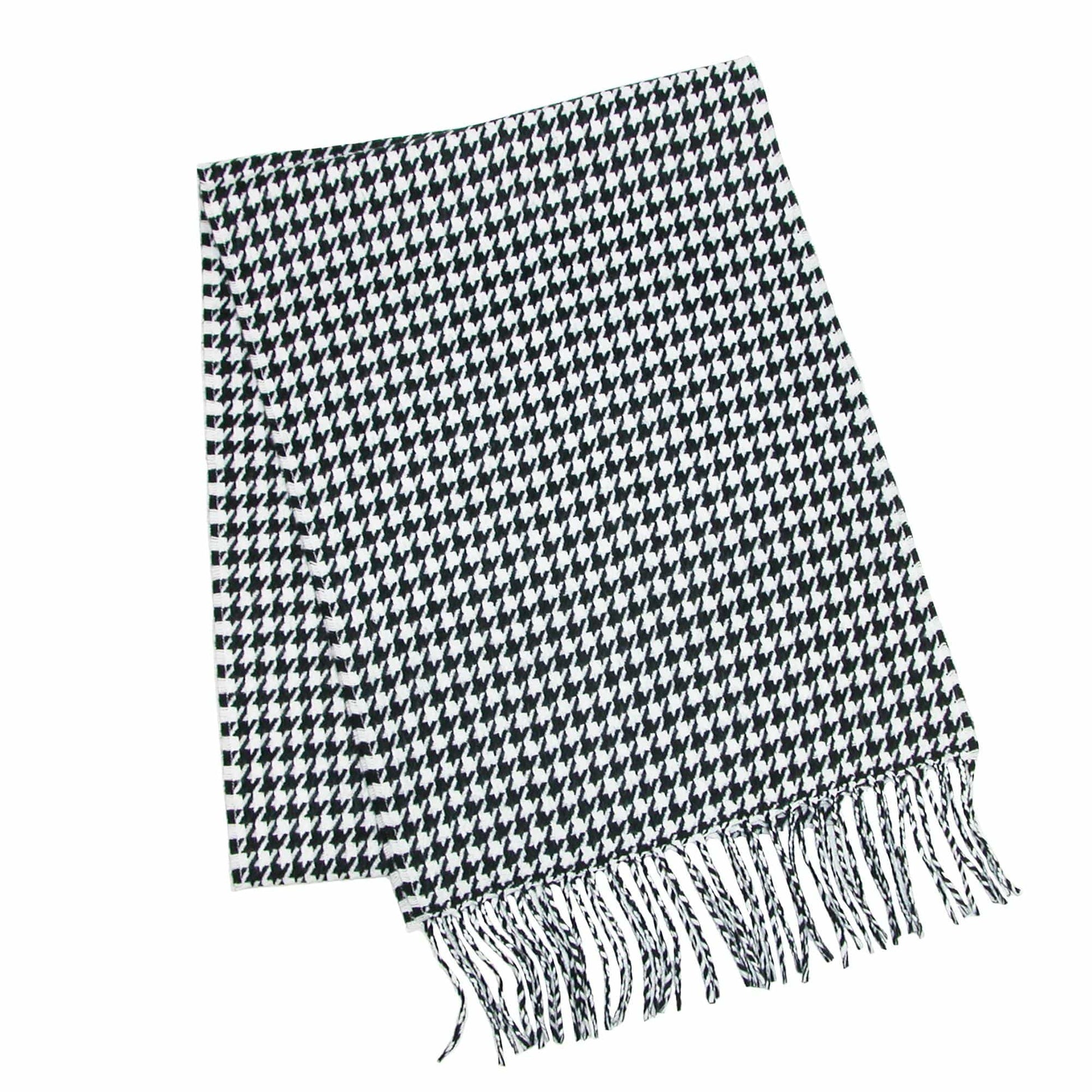 David & Young Softer Than Cashmere Houndstooth Winter Scarf - Black