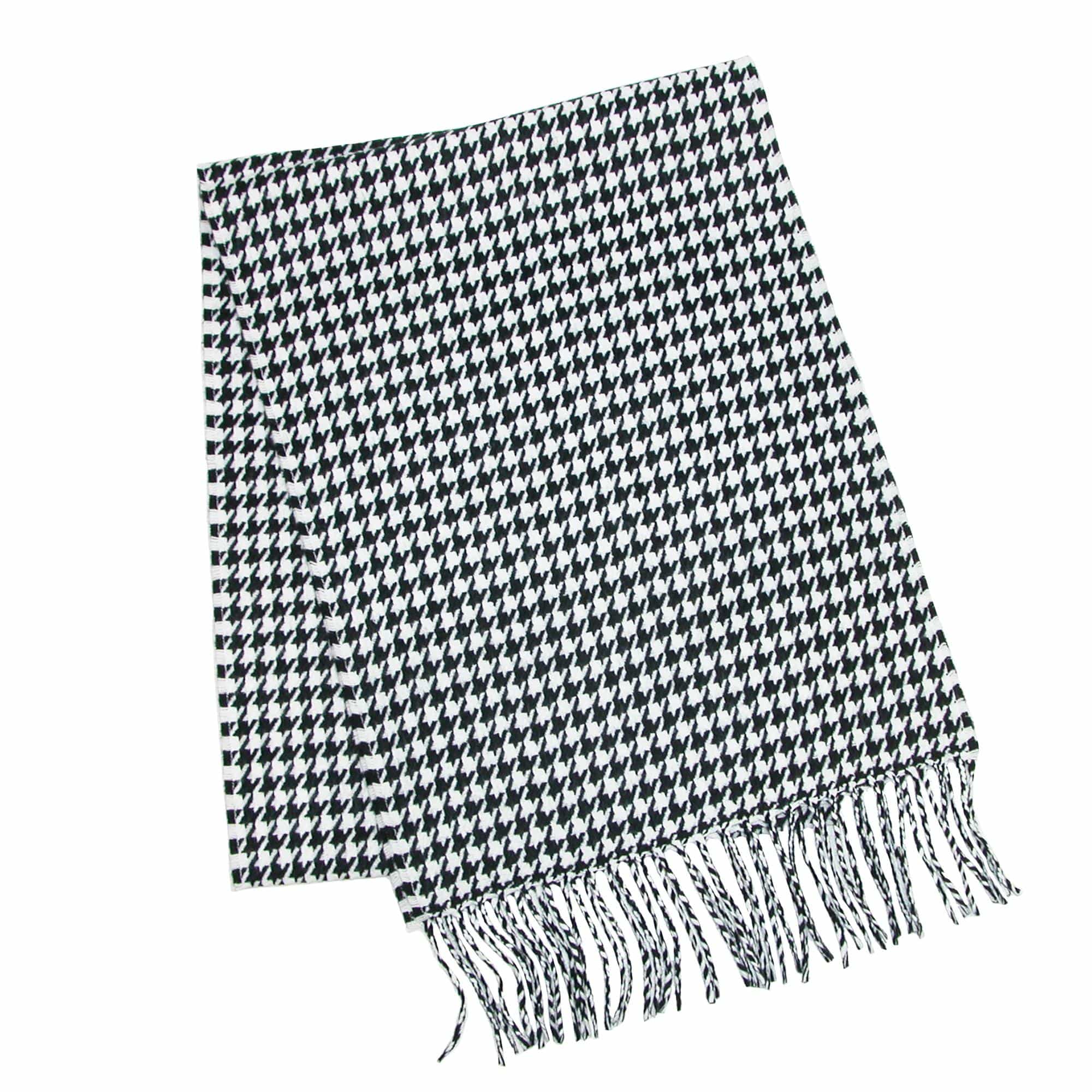 David & Young Softer Than Cashmere Houndstooth Winter Scarf - Black
